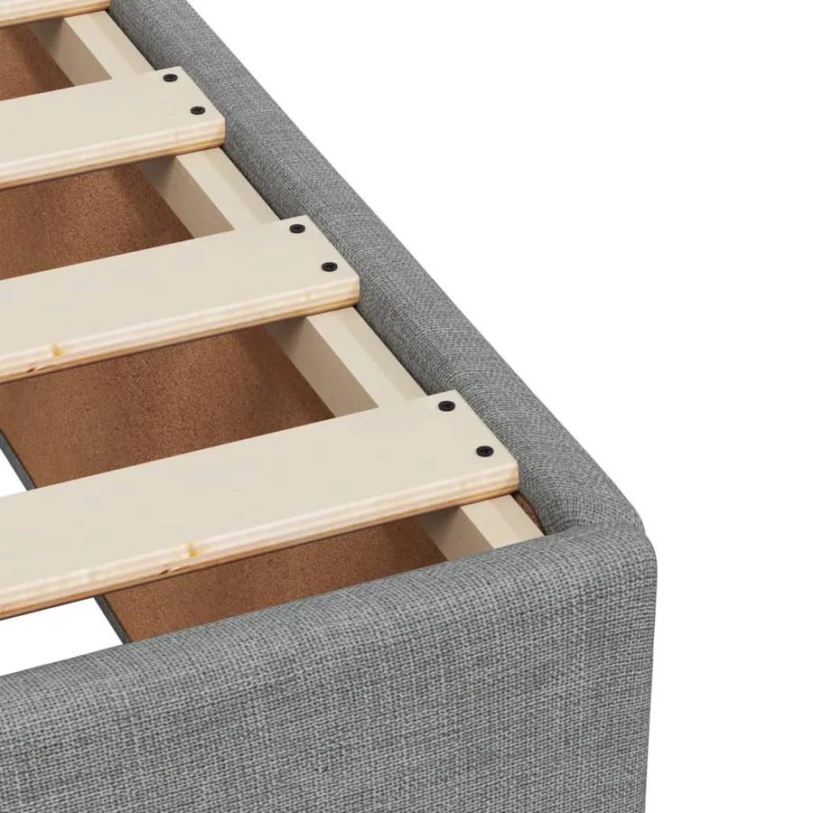 Sommier à lattes de lit avec matelas Gris clair 180x200cm Tissu - 13