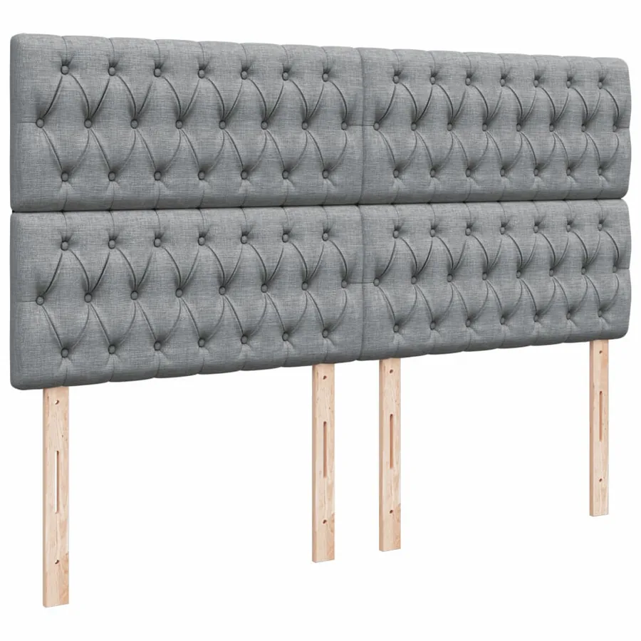 Sommier à lattes de lit avec matelas Gris clair 180x200cm Tissu - 9