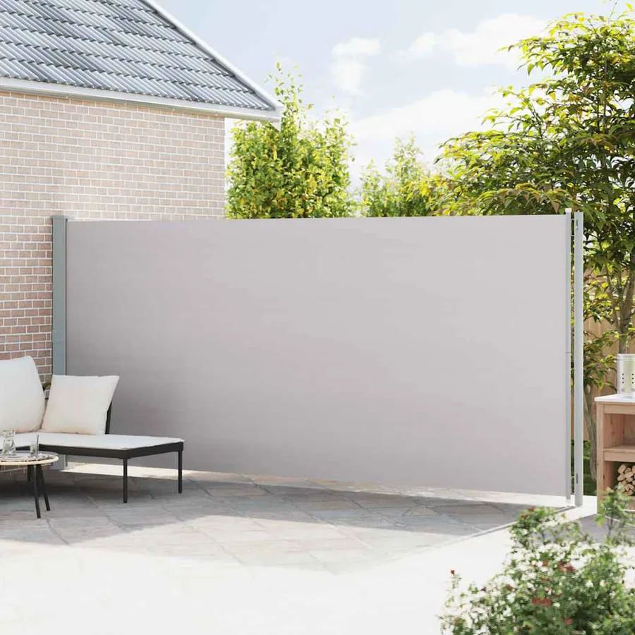 Auvent latéral rétractable de patio 200x600 cm Gris - 3