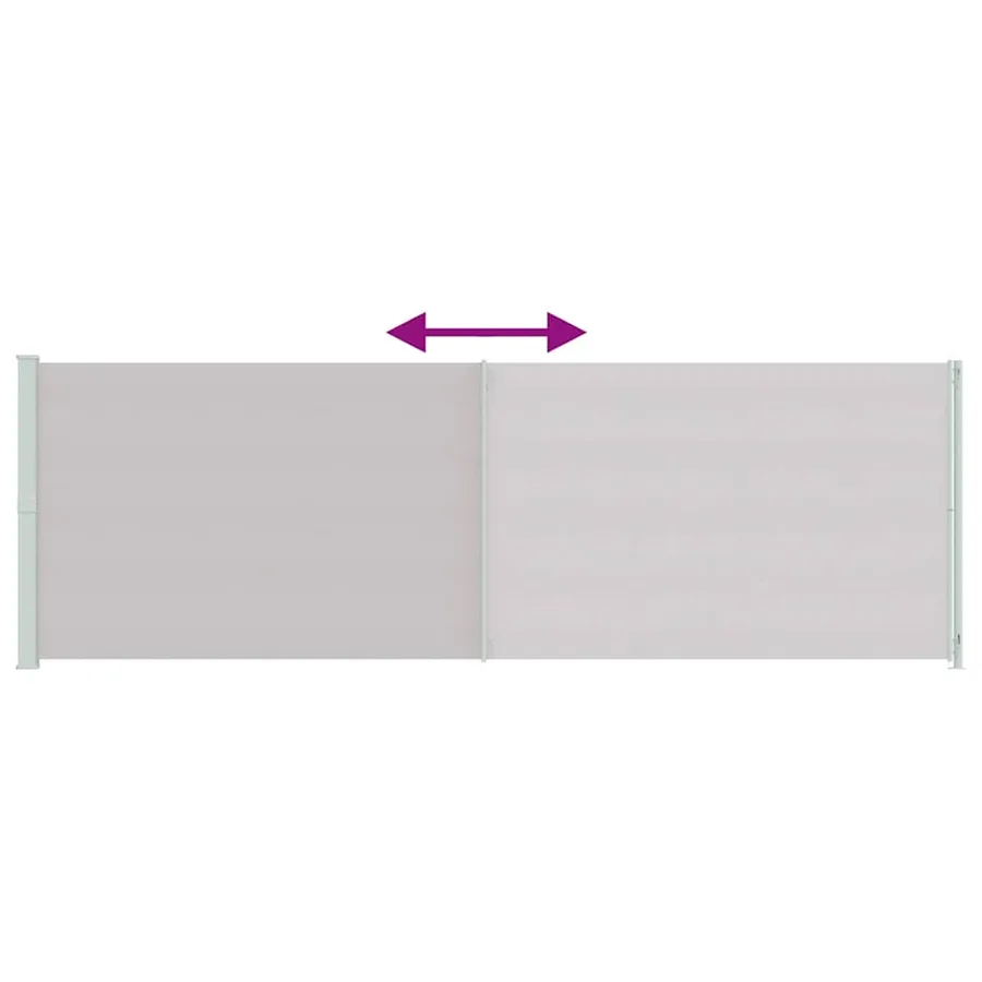 Auvent latéral rétractable de patio 200x600 cm Gris - 7