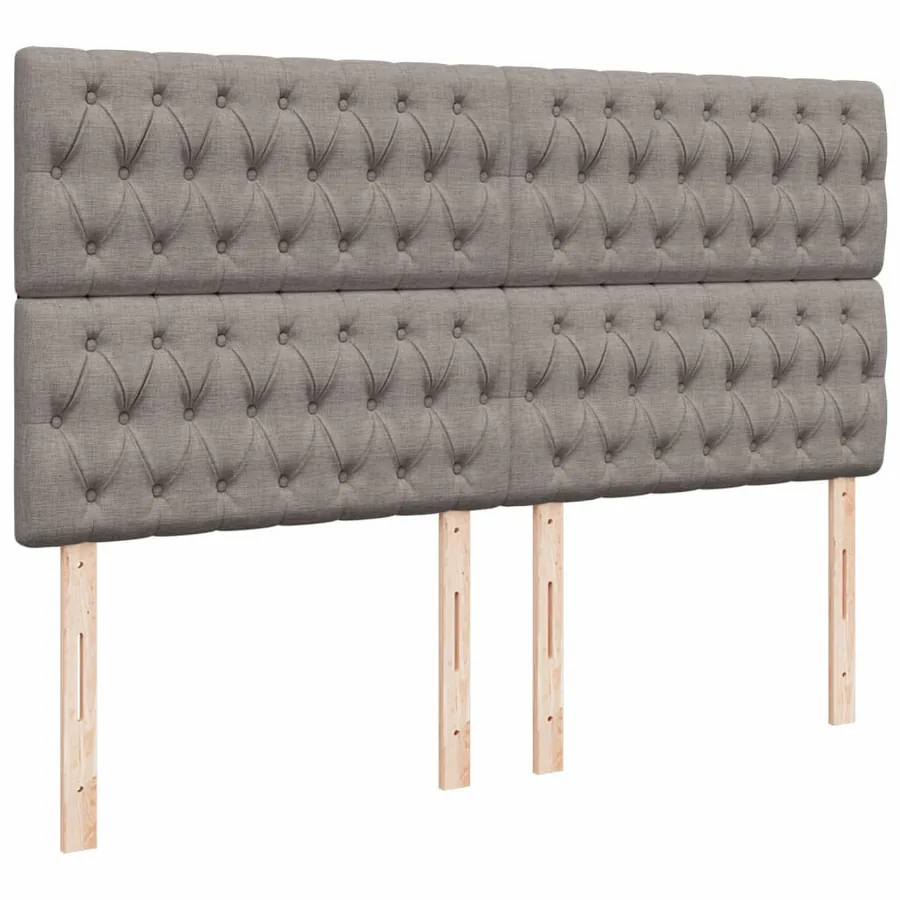 Sommier à lattes de lit avec matelas Taupe 180x200 cm Tissu - 9