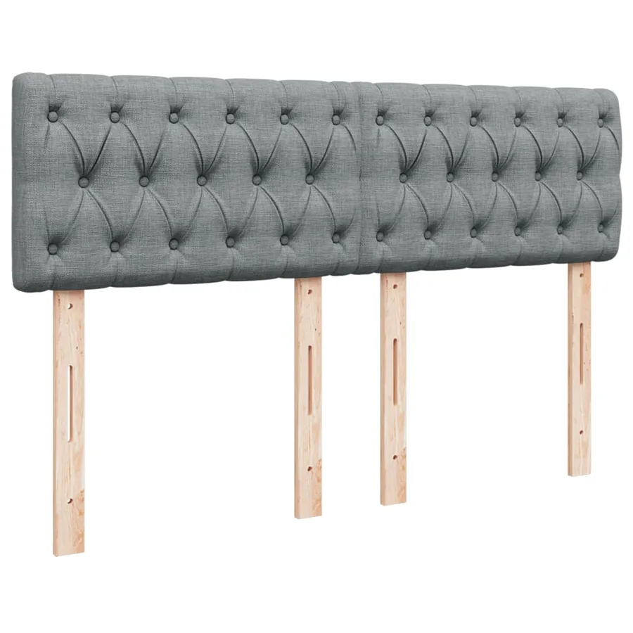 Sommier à lattes de lit avec matelas Gris clair 160x200cm Tissu - 12