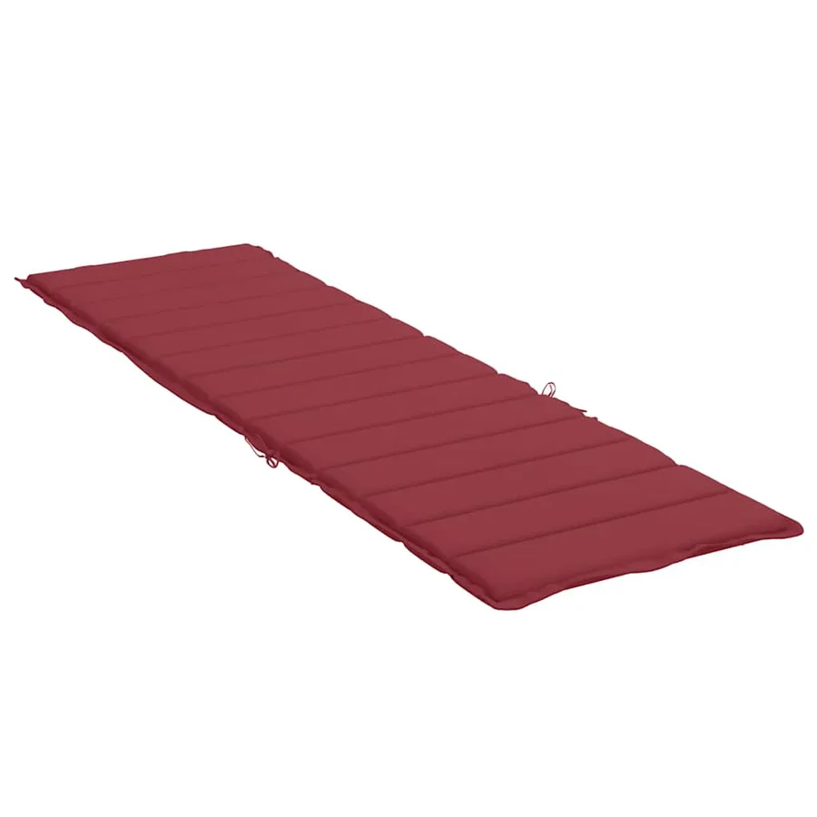 Coussin de chaise longue rouge bordeaux 200x60x3cm tissu oxford - 4