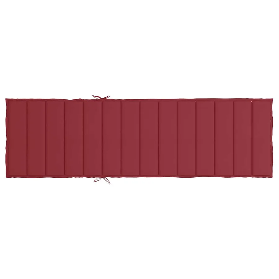 Coussin de chaise longue rouge bordeaux 200x60x3cm tissu oxford - 5