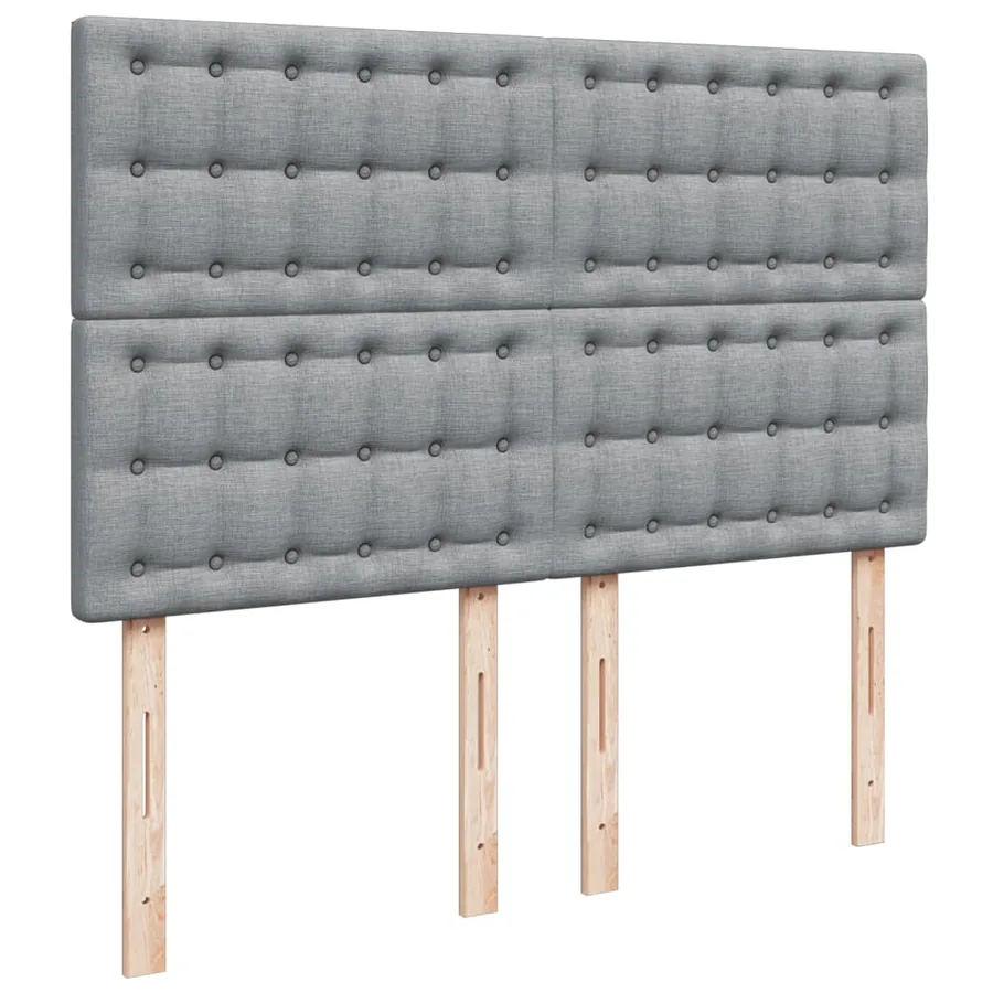 Sommier à lattes de lit avec matelas Gris clair 160x200cm Tissu - 9