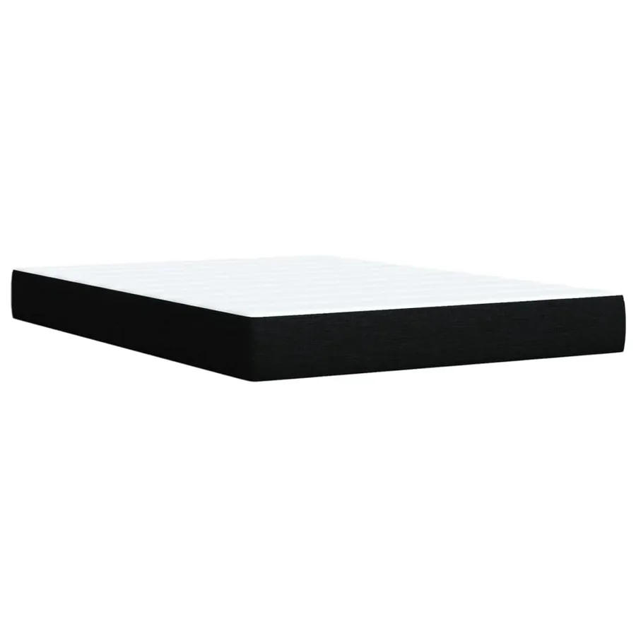Sommier à lattes de lit avec matelas Noir 140x190 cm Tissu - 10