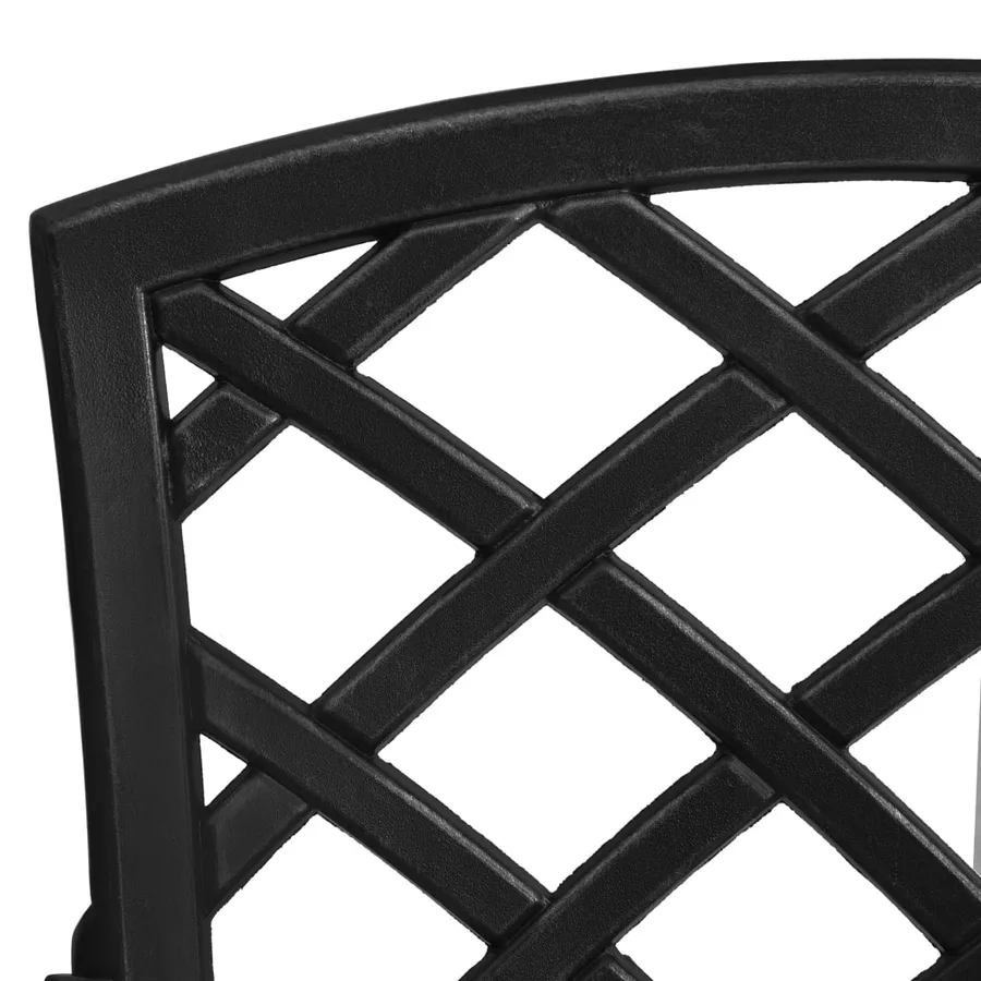 Chaises de jardin lot de 4 Aluminium coulé Noir - 7