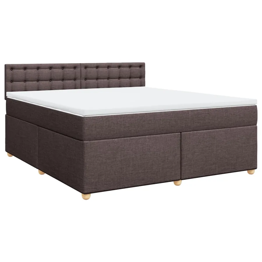 Sommier à lattes de lit avec matelas Marron foncé 180x200 cm - 2