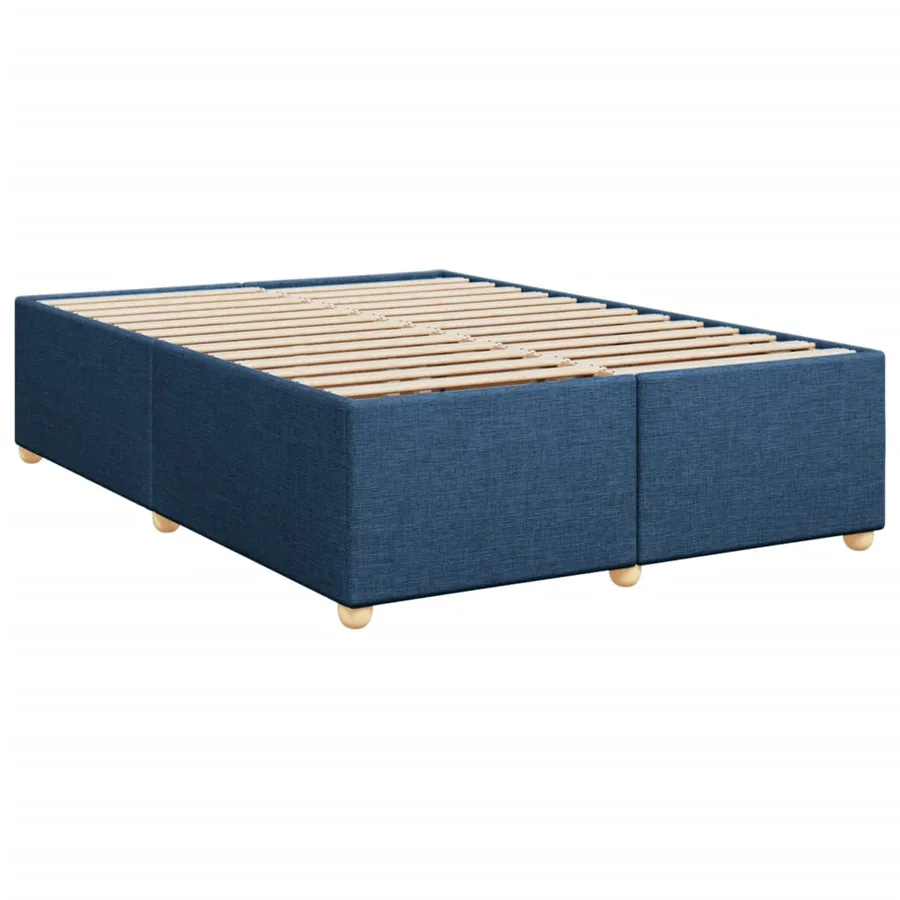 Sommier à lattes de lit avec matelas Bleu 160x200 cm Tissu - 10