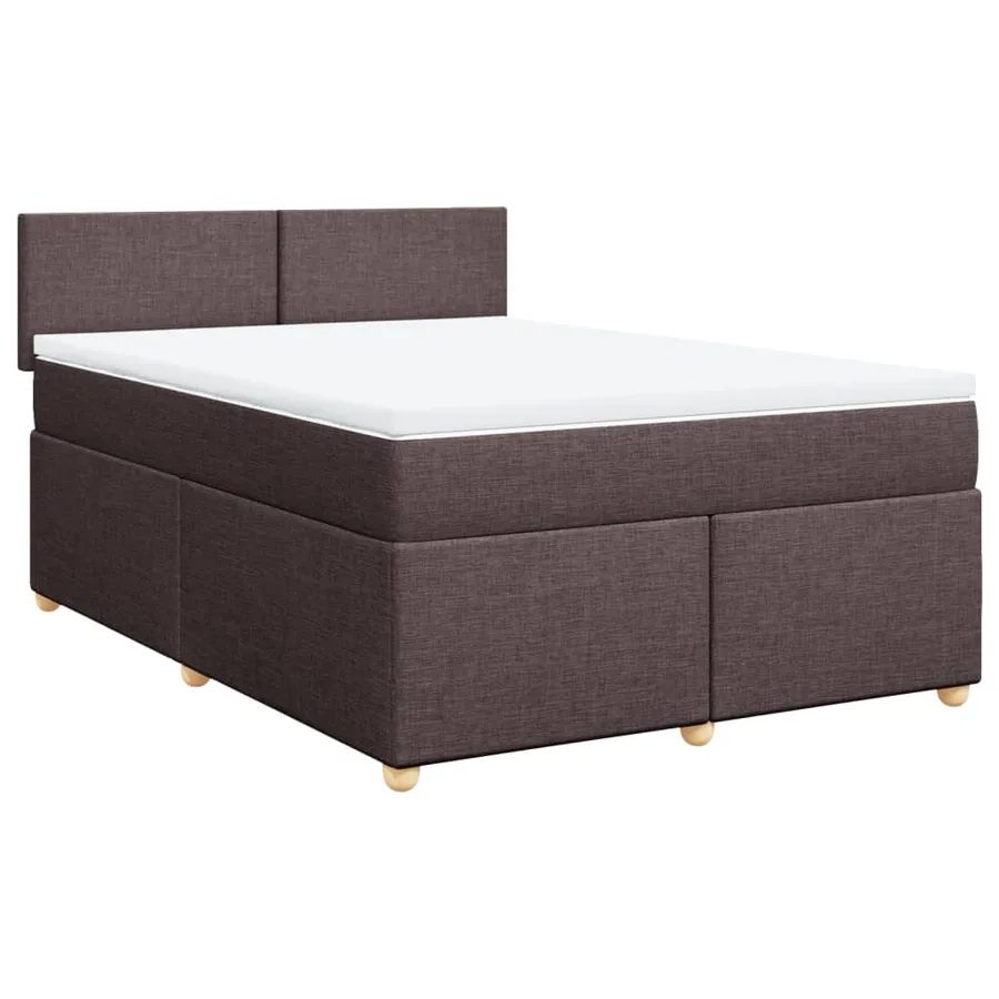 Sommier à lattes de lit avec matelas Marron foncé 160x200 cm - 3