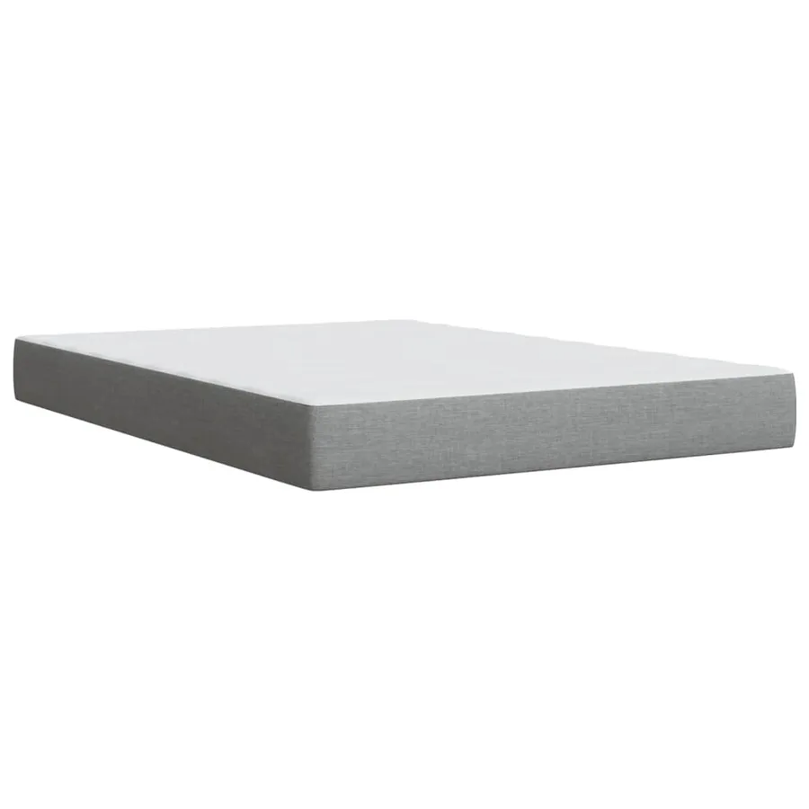 Sommier à lattes de lit avec matelas Gris clair 160x200cm Tissu - 11