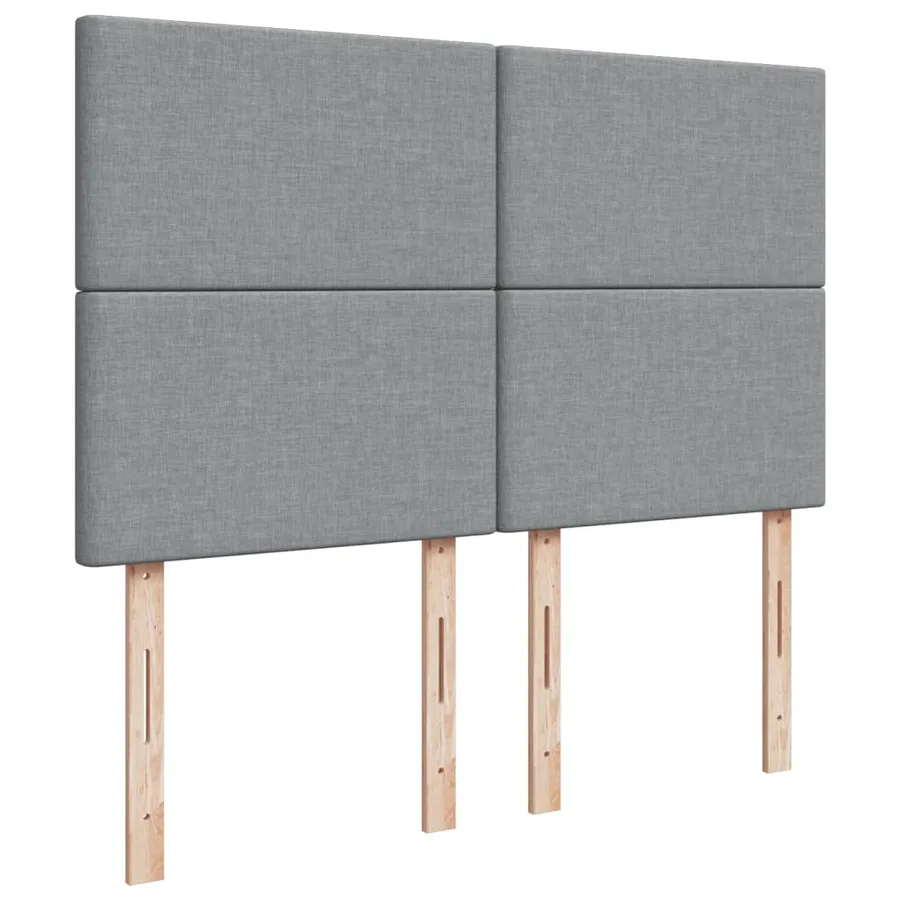 Sommier à lattes de lit avec matelas Gris clair 160x200cm Tissu - 9