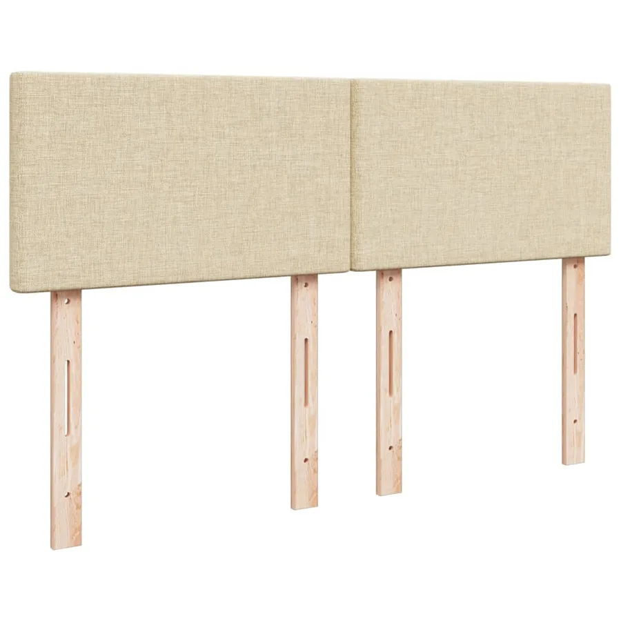 Sommier à lattes de lit avec matelas Crème 160x200 cm Tissu - 10