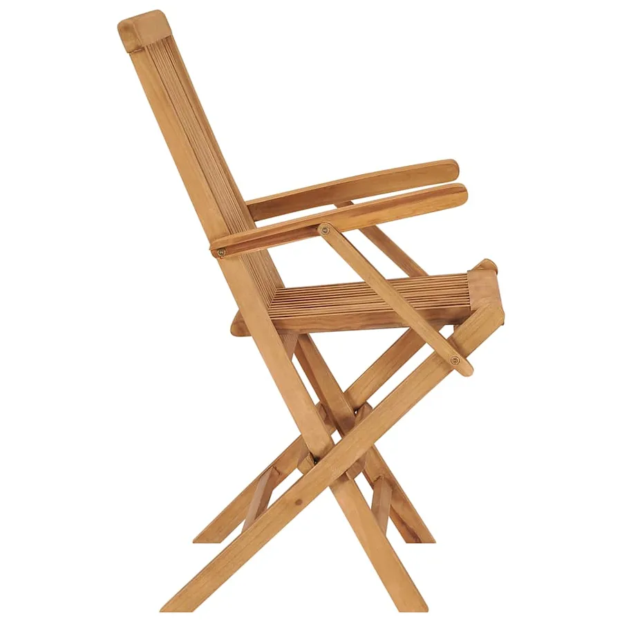 Chaises de jardin pliables lot de 2 Bois de teck massif - 4