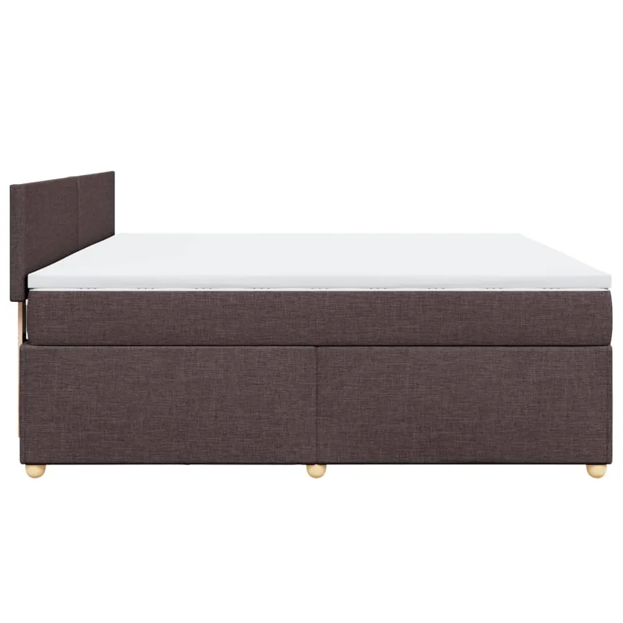 Sommier à lattes de lit avec matelas Marron foncé 180x200 cm - 5