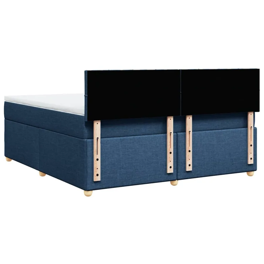 Sommier à lattes de lit avec matelas Bleu 180x200 cm Tissu - 8
