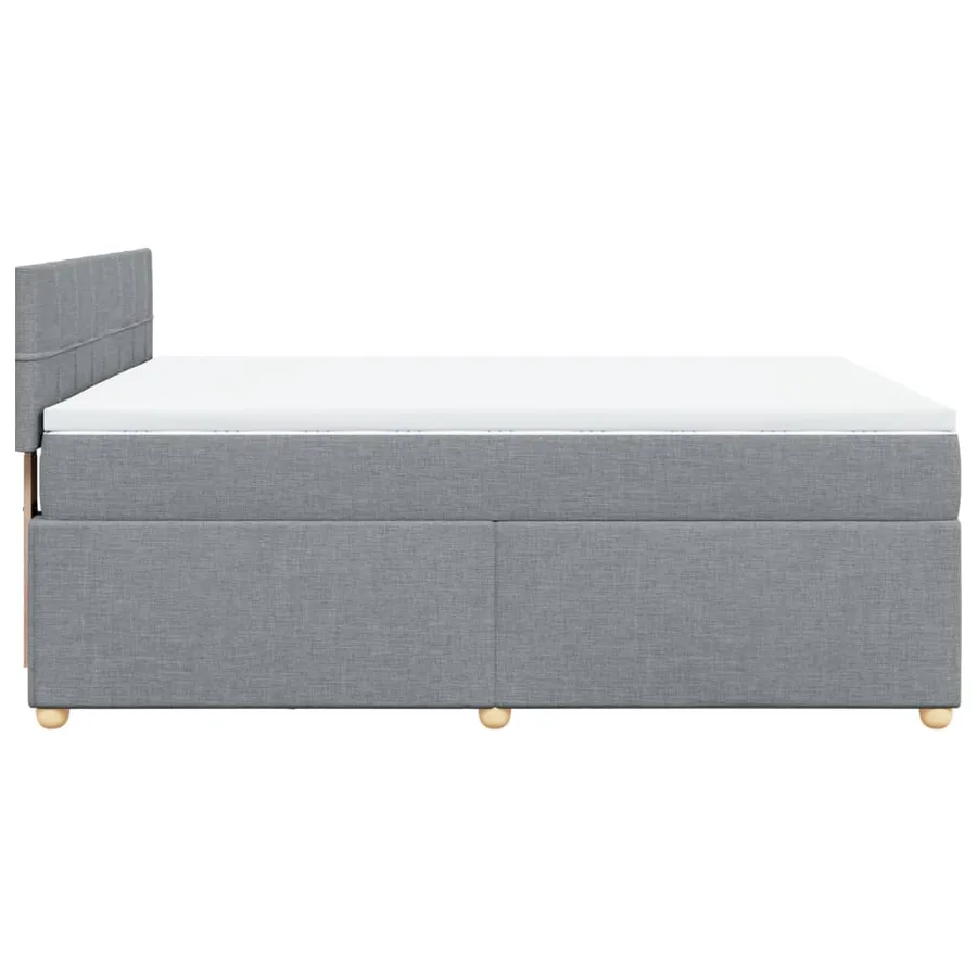 Sommier à lattes de lit avec matelas Gris clair 160x200cm Tissu - 7
