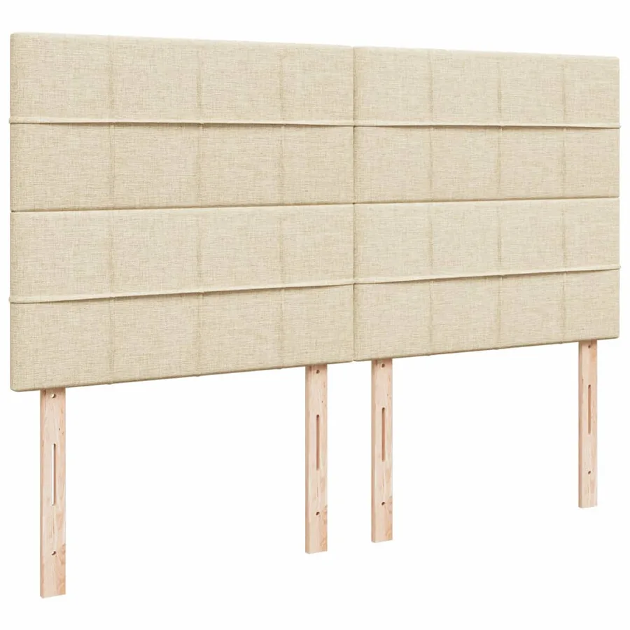 Sommier à lattes de lit avec matelas Crème 180x200 cm Tissu - 7