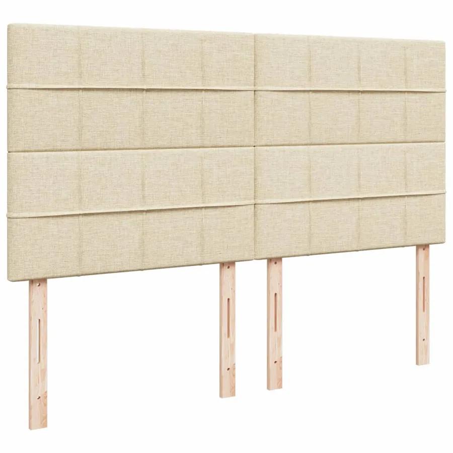 Sommier à lattes de lit avec matelas Crème 180x200 cm Tissu - 9