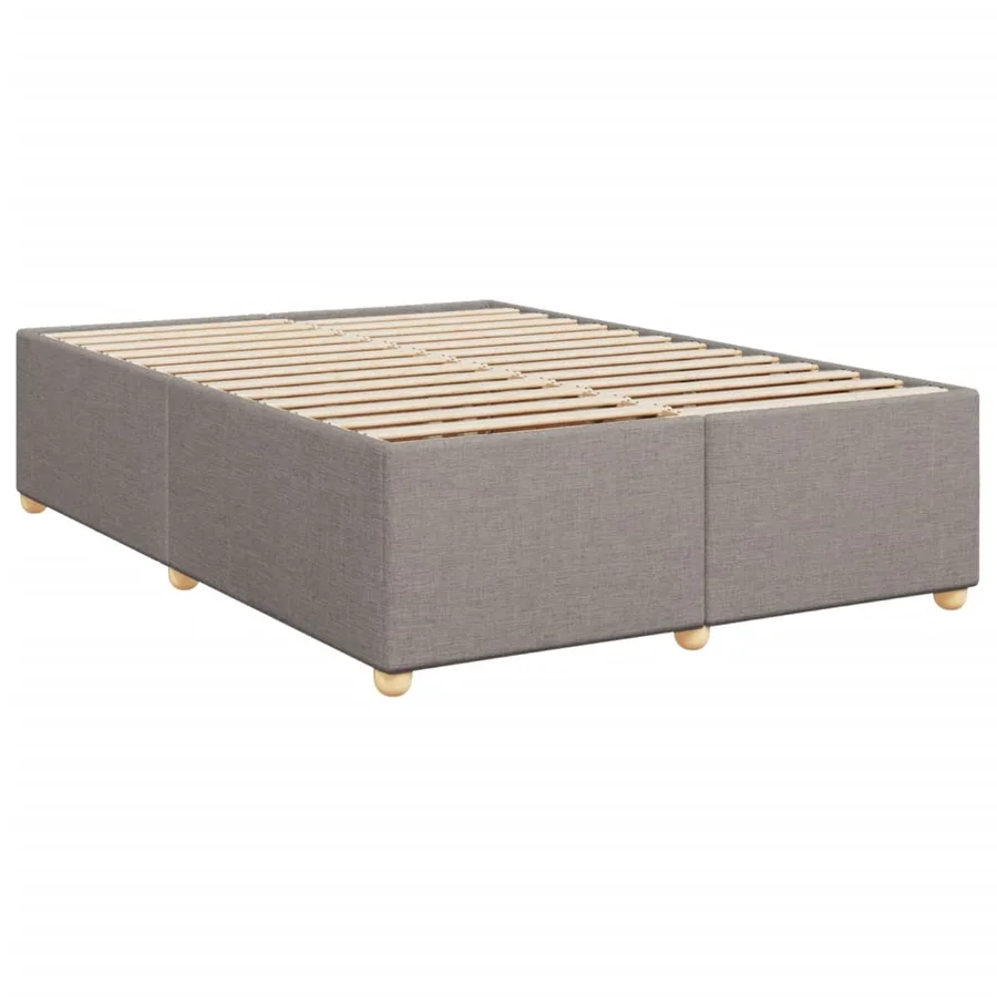 Sommier à lattes de lit avec matelas Taupe 140x200 cm Tissu - 8