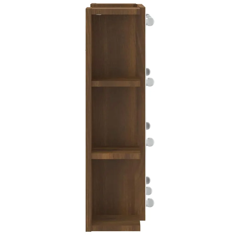 Armoire à miroir avec LED Chêne marron 70x16,5x60 cm - 9