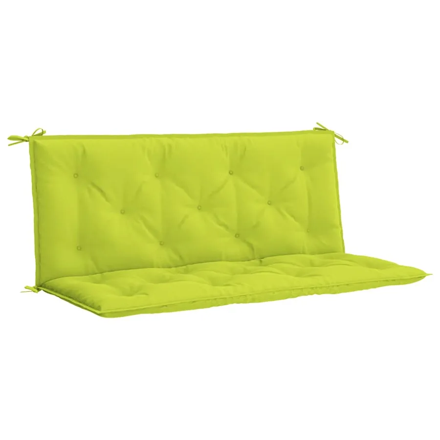 Coussin de banc de jardin vert vif 120x(50+50)x7cm tissu oxford - 2