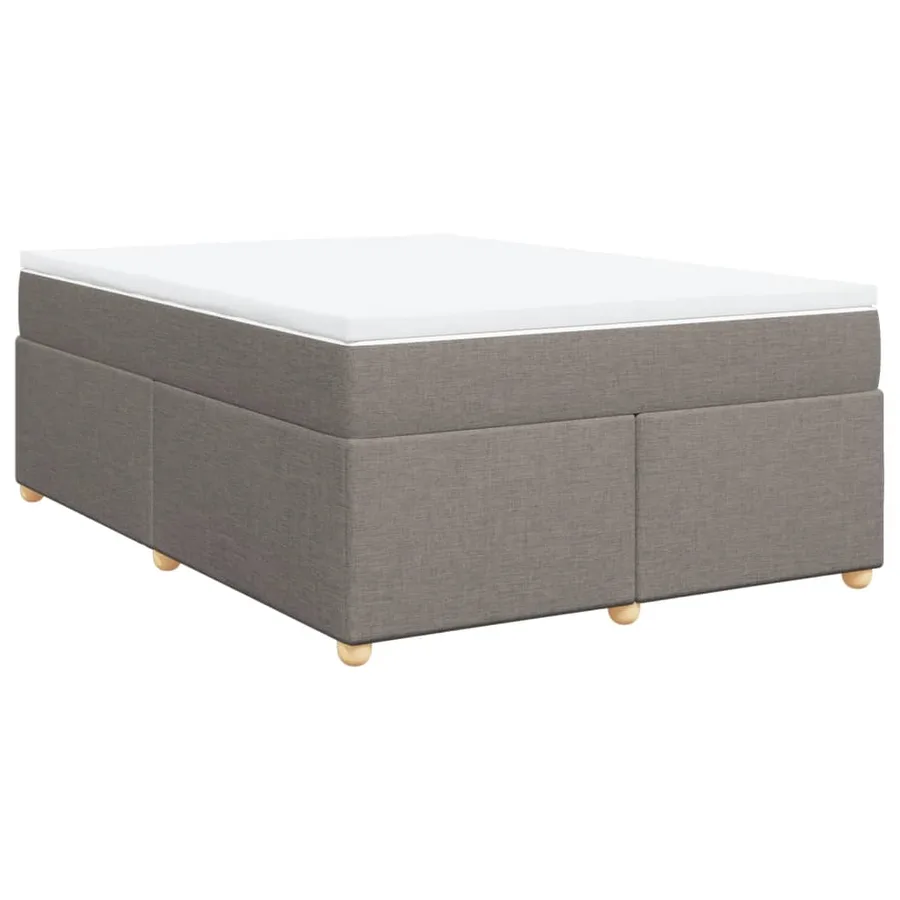 Sommier à lattes de lit avec matelas Taupe 140x190 cm Tissu - 2