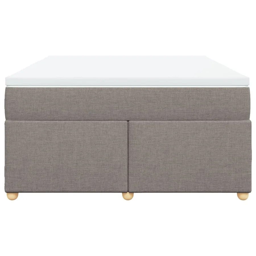 Sommier à lattes de lit avec matelas Taupe 140x190 cm Tissu - 4