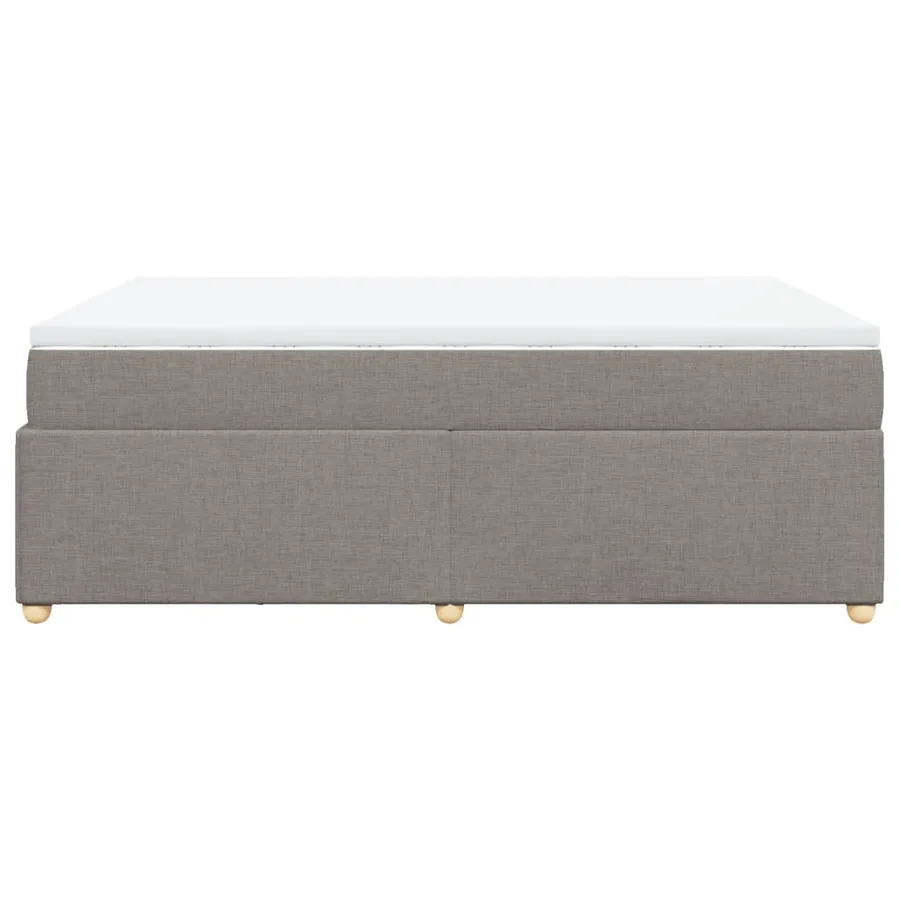 Sommier à lattes de lit avec matelas Taupe 140x190 cm Tissu - 8