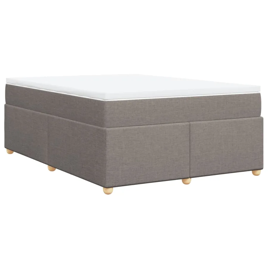 Sommier à lattes de lit avec matelas Taupe 140x190 cm Tissu - 9