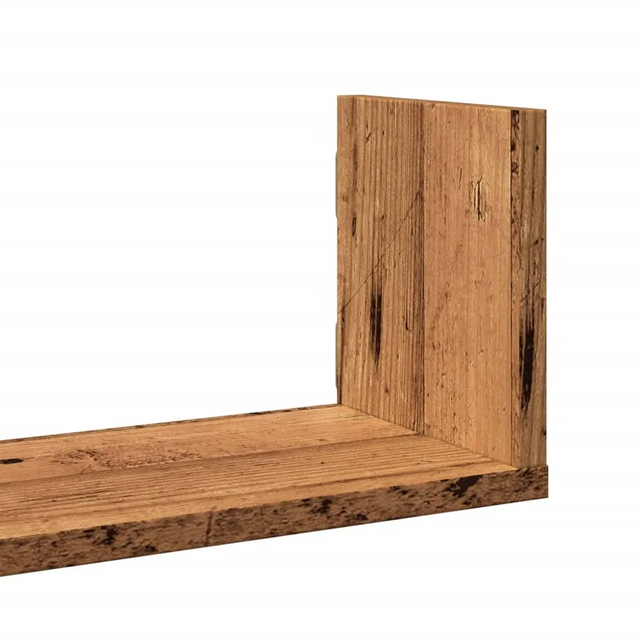 Étagères murales 3 pcs vieux bois 58x18x18 cm bois d'ingénierie - 7