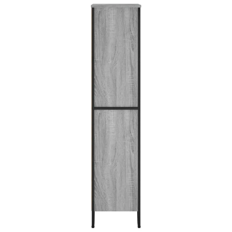Bibliothèque sonoma gris 80x31x137,5 cm bois d'ingénierie - 5