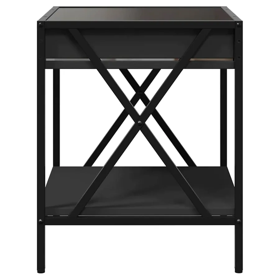 Table basse avec LED Infinity noir 40x40x49 cm - 7