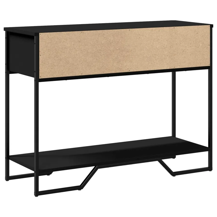Table console noir 100x35x74,5 cm bois d'ingénierie - 6