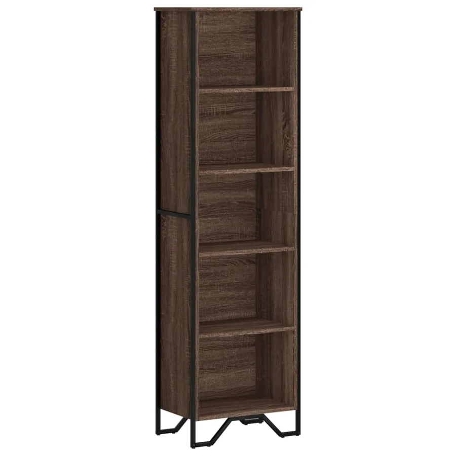 Bibliothèque chêne marron 50x31x169 cm bois d'ingénierie - 2