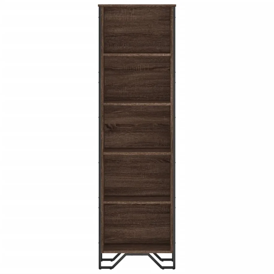 Bibliothèque chêne marron 50x31x169 cm bois d'ingénierie - 4