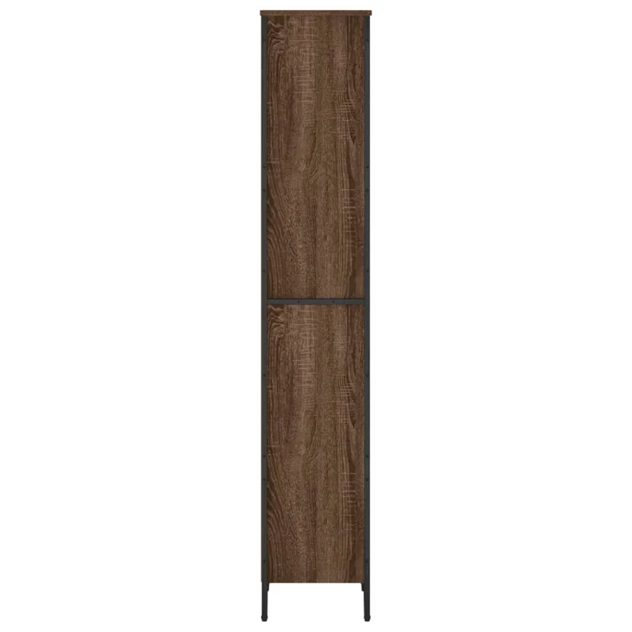 Bibliothèque chêne marron 50x31x169 cm bois d'ingénierie - 5