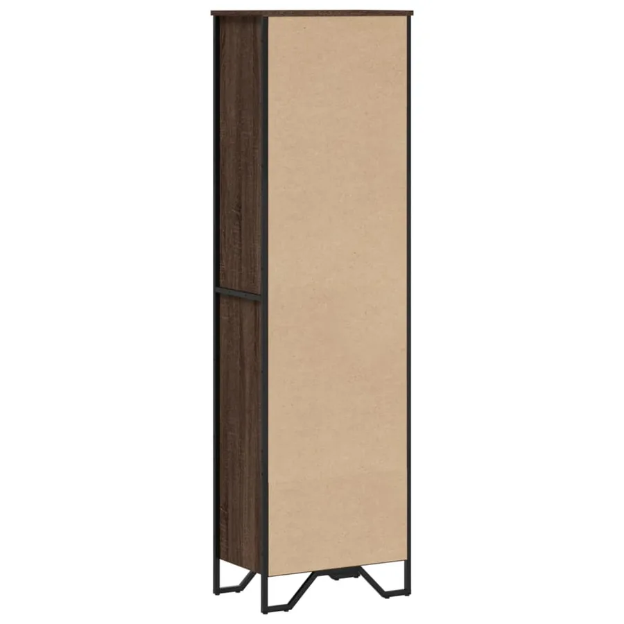 Bibliothèque chêne marron 50x31x169 cm bois d'ingénierie - 6