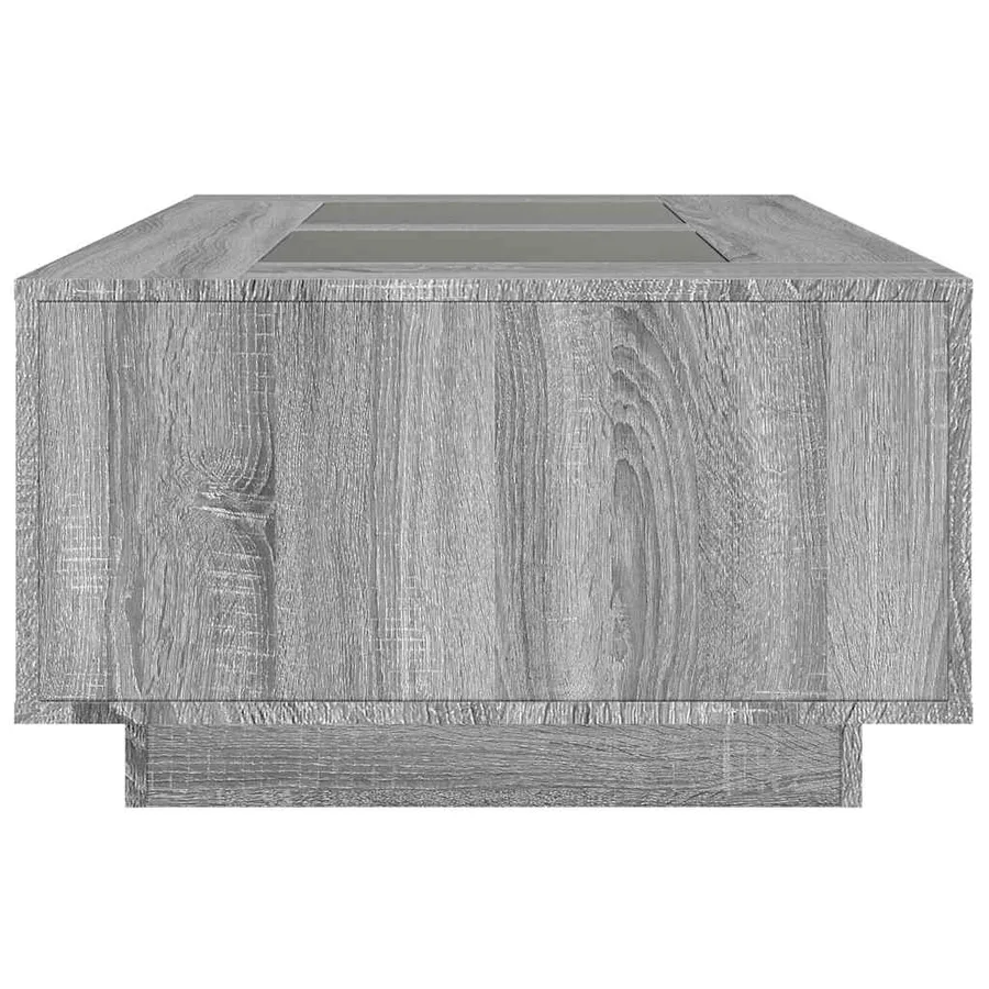 Table basse avec LED infini sonoma gris 116x69x40 cm - 7
