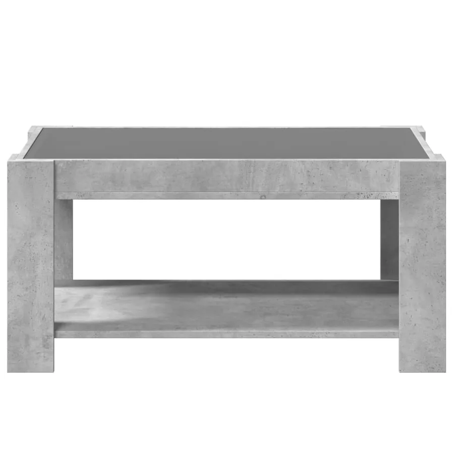 Table basse avec LED gris béton 93x53x45 cm bois d'ingénierie - 6