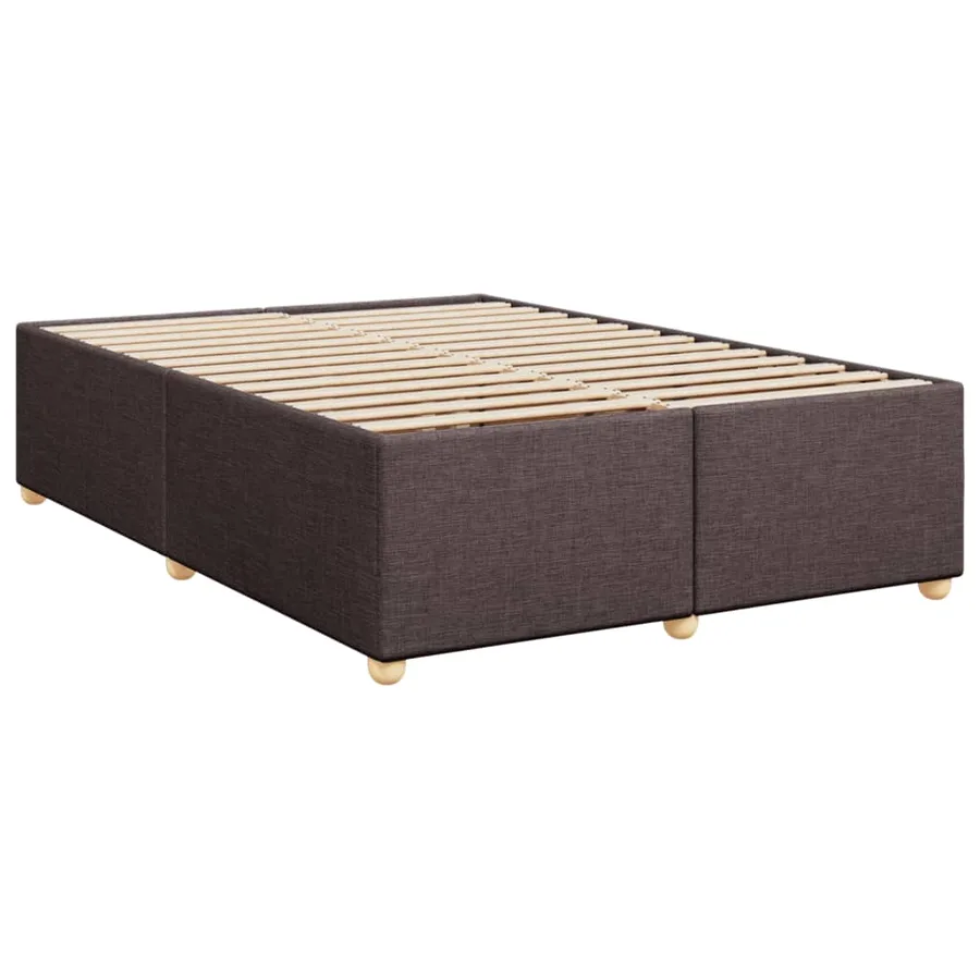 Sommier à lattes de lit avec matelas Marron foncé 140x190 cm - 7