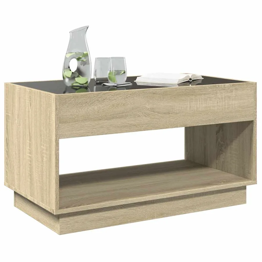 Table basse avec LED infini chêne sonoma 90x50x50 cm - 4