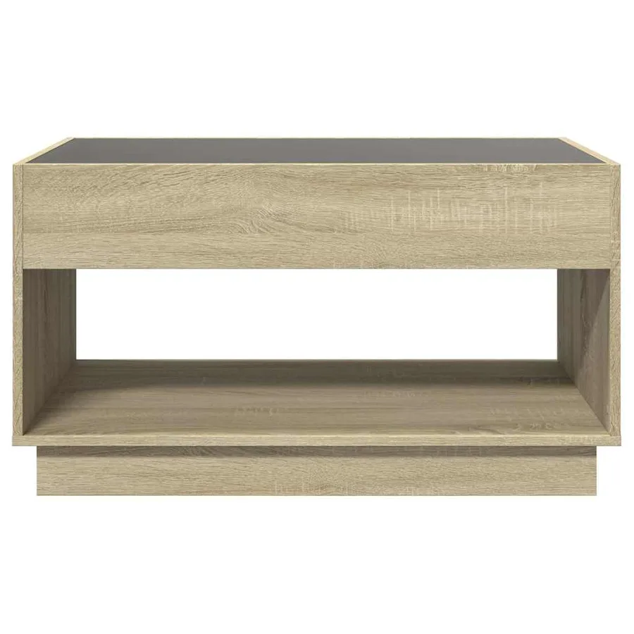 Table basse avec LED infini chêne sonoma 90x50x50 cm - 6