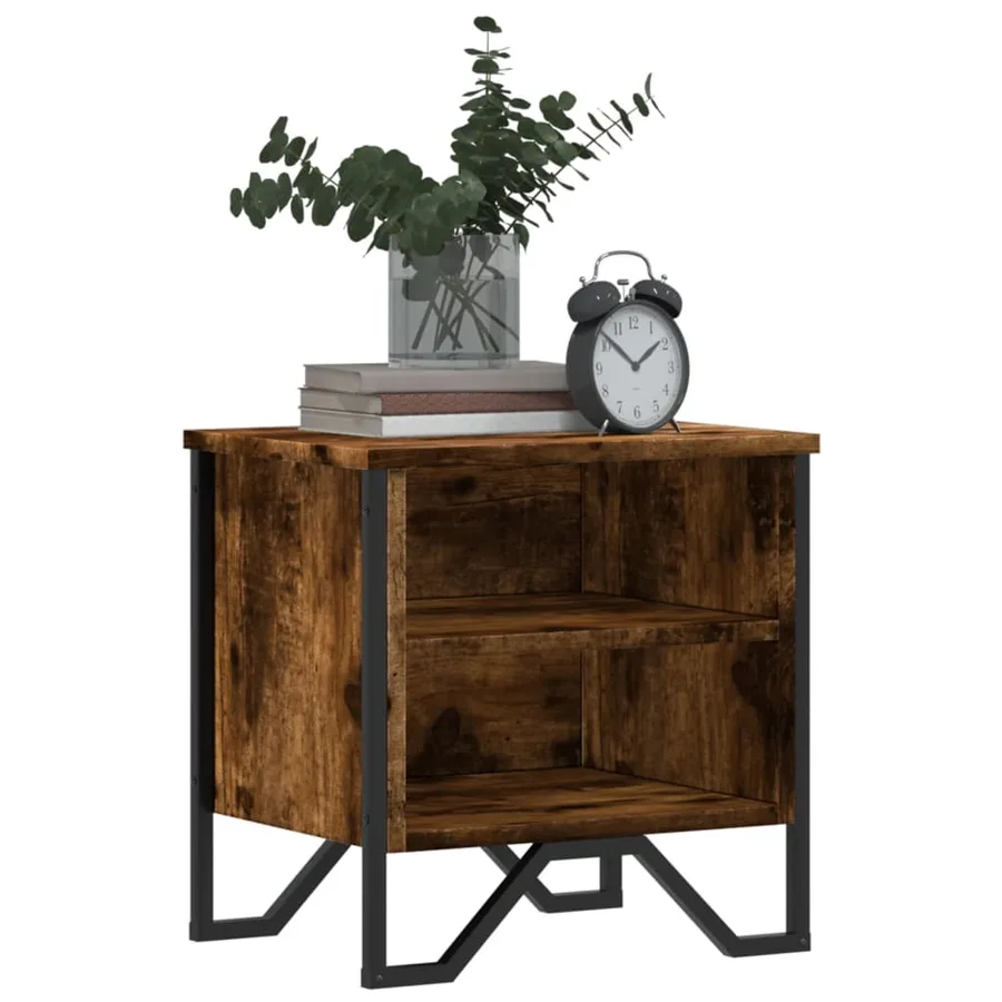 Tables de chevet 2 pcs chêne fumé 40x30x40 cm bois d'ingénierie - 4