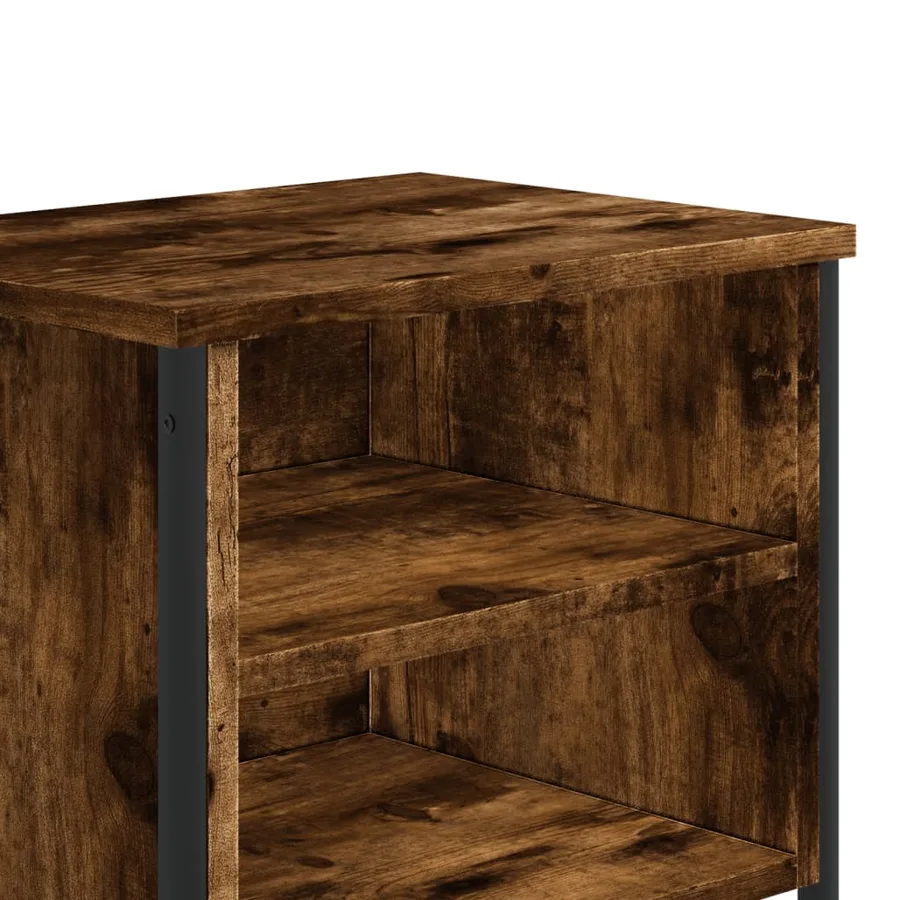 Tables de chevet 2 pcs chêne fumé 40x30x40 cm bois d'ingénierie - 8