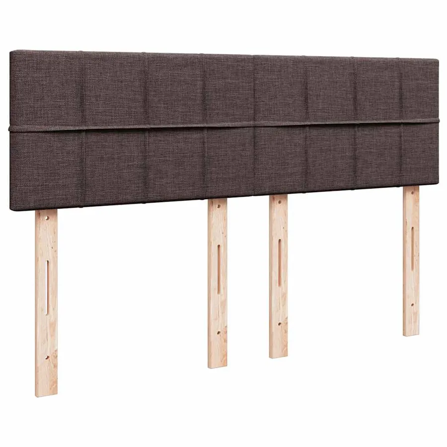 Sommier à lattes de lit avec matelas Marron foncé 140x190 cm - 10