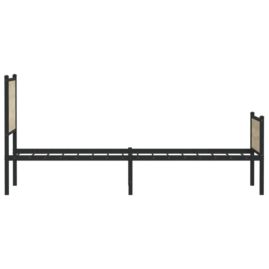 Cadre de lit en métal sans matelas chêne sonoma 90x200 cm - 6
