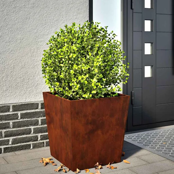 Jardinières 2 pcs 50x50x50 cm acier résistant aux intempéries