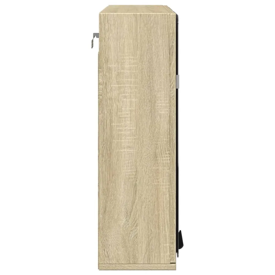 Armoire de salle de bain à miroir chêne sonoma bois ingénierie - 5
