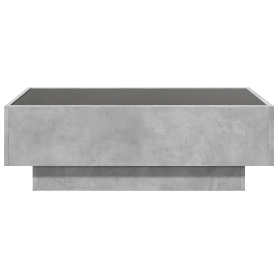 Table basse avec LED gris béton 90x50x30 cm bois d'ingénierie - 6